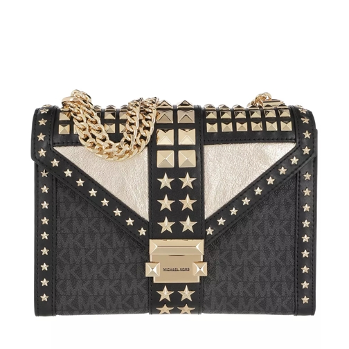 MICHAEL Michael Kors Whitney Large Shoulder Bag Black/Gold Envelope Bag