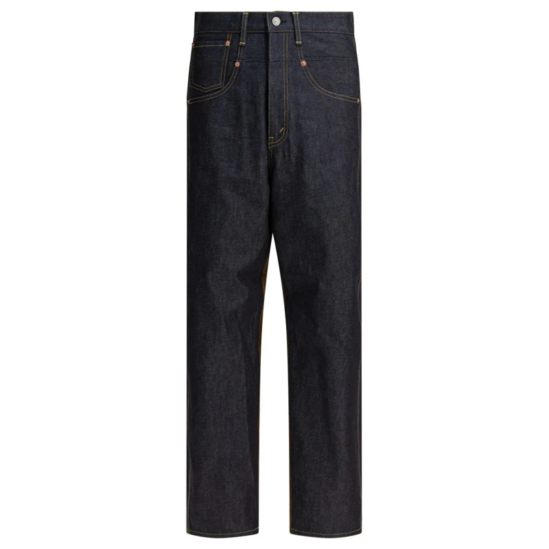 Junya Watanabe Jeans Two-Tone Denim Jeans With Contrasting Corduroy Bac Black
