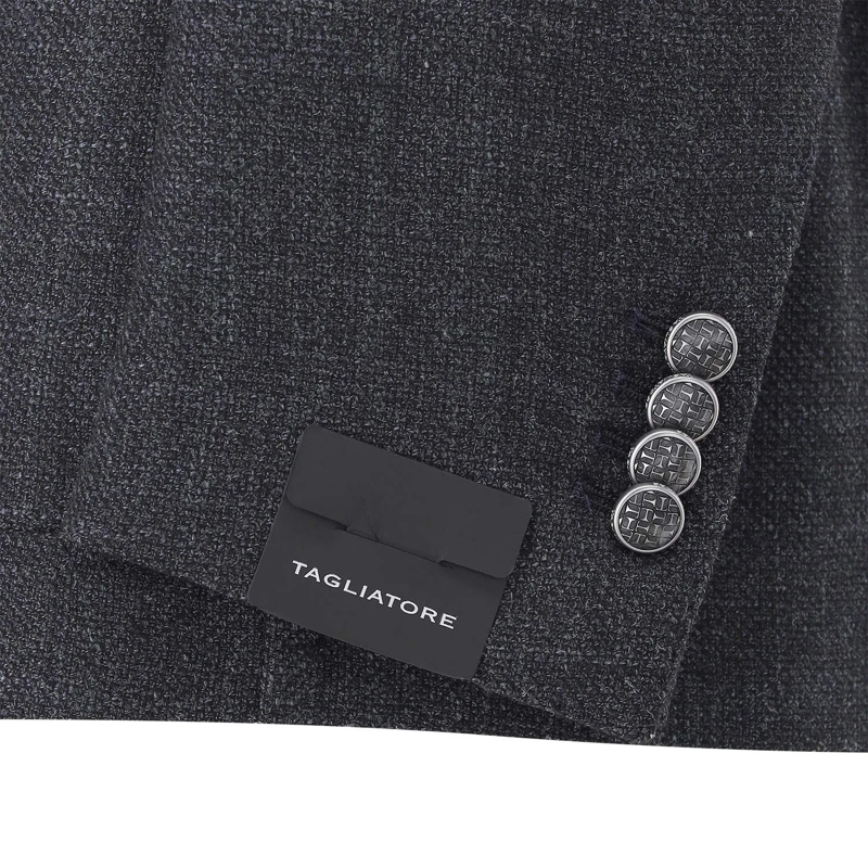 Tagliatore Anzugjacke Sakko aus Schurwolle & Seide grau(Image 5)