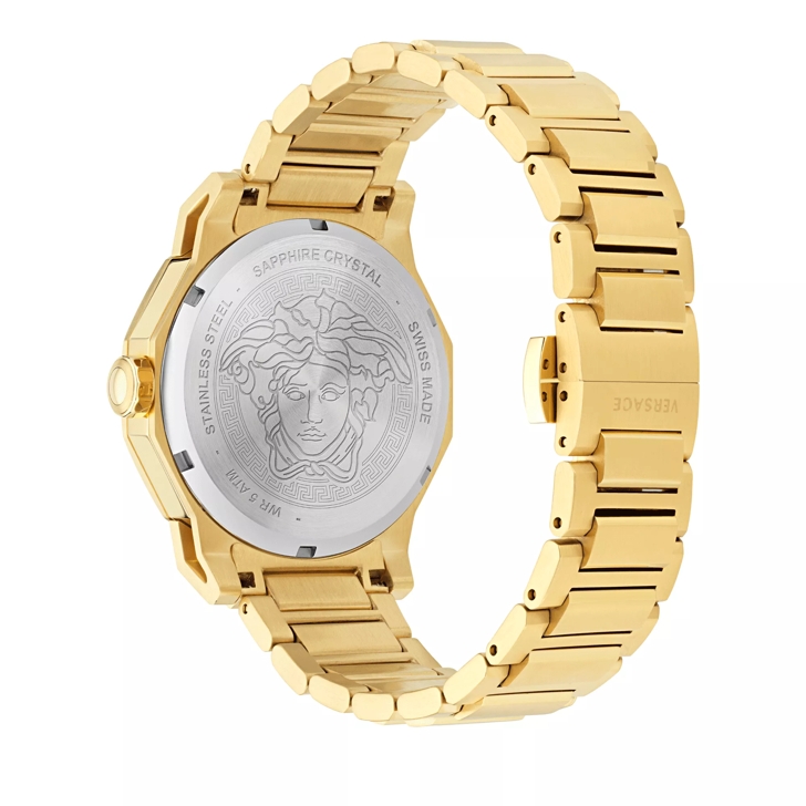 Versace Medusa Deco Yellow Gold Tone Ion Plat Quartz Watch