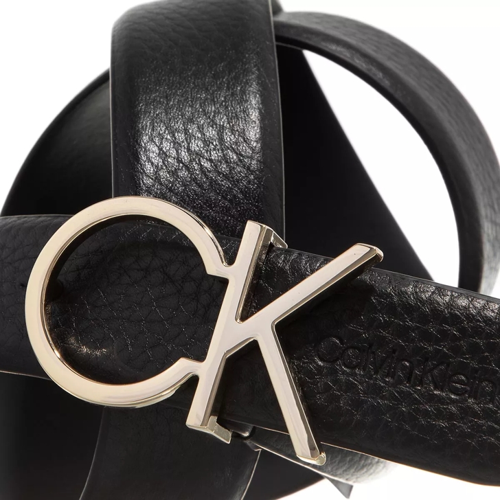 Relock Belt Calvin Ledergürtel Black Logo Klein |