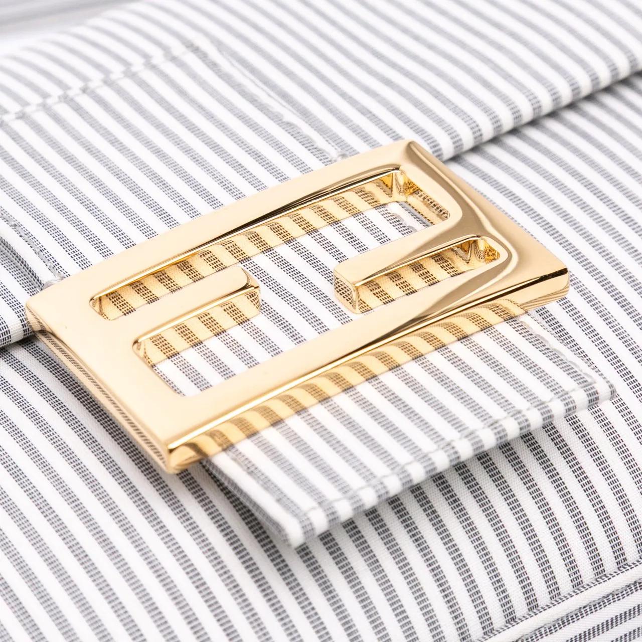 Thumbnail - Fendi Hobo Bags - Medium Striped Canvas Baguette Satchel - Gr. unisize - in Weiß - für Damen