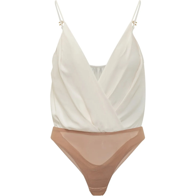 Elisabetta Franchi Body Body Drappeggiato weiß