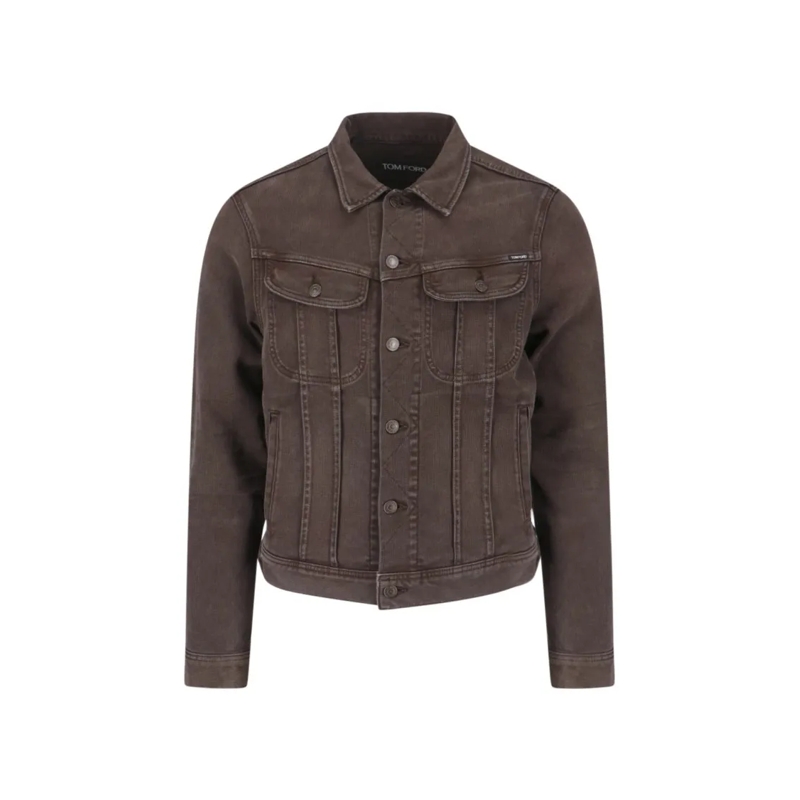 Tom Ford Jeansjacke Classic Brown Jacket With Structured Silhouette Brown