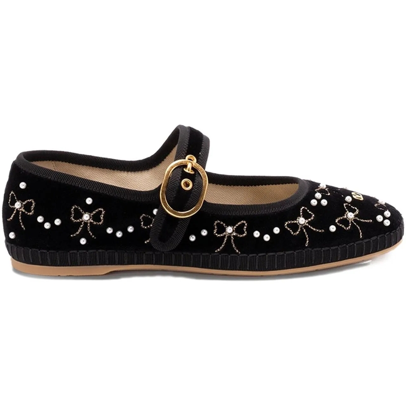 Valentino Garavani Ballerines Flat Shoes Black schwarz