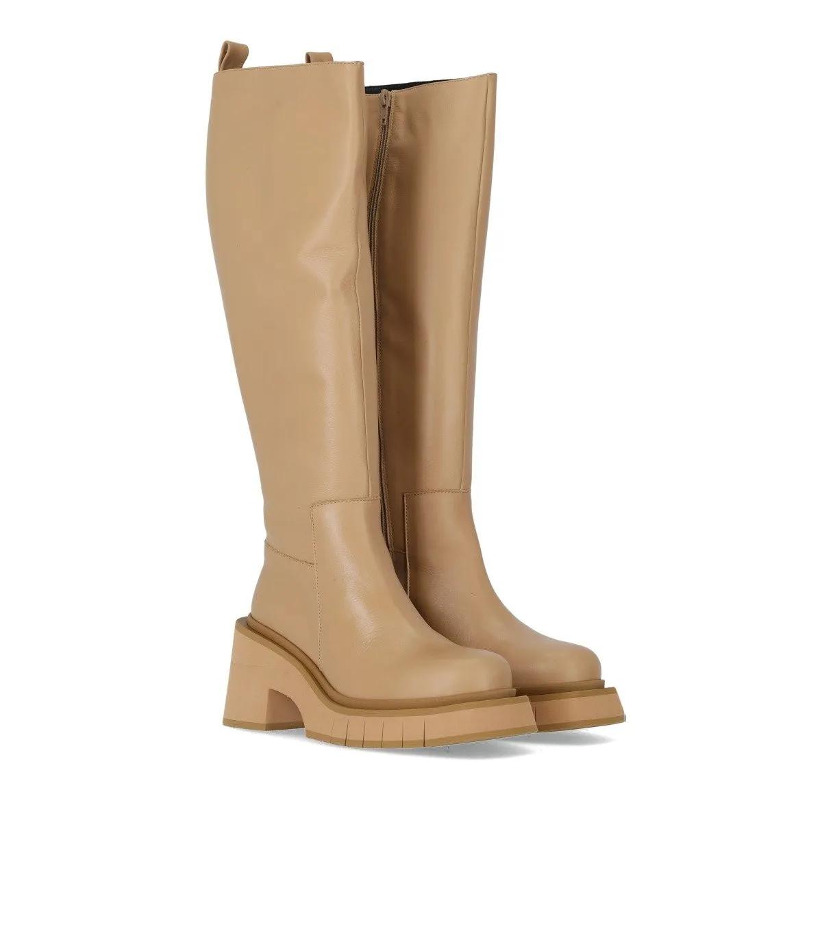 Paloma Barceló Boots & Stiefeletten - PALOMA BARCELÓ IKIA BEIGE STIEFEL - Gr. 36 (EU) - in Beige - für Damen