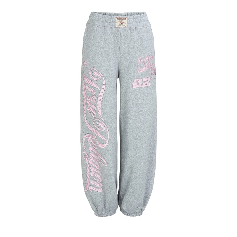 True Religion Jogginghose Baggy-Jogger CRYSTAL grau
