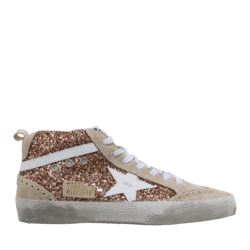 Golden Goose High-Top Sneaker Mid Star Glitter Peach