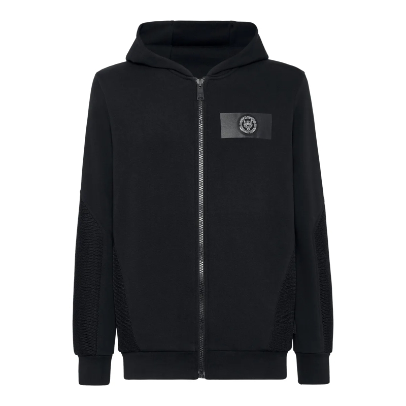 Plein Sport Top Sweatjacke Mit Kapuze schwarz