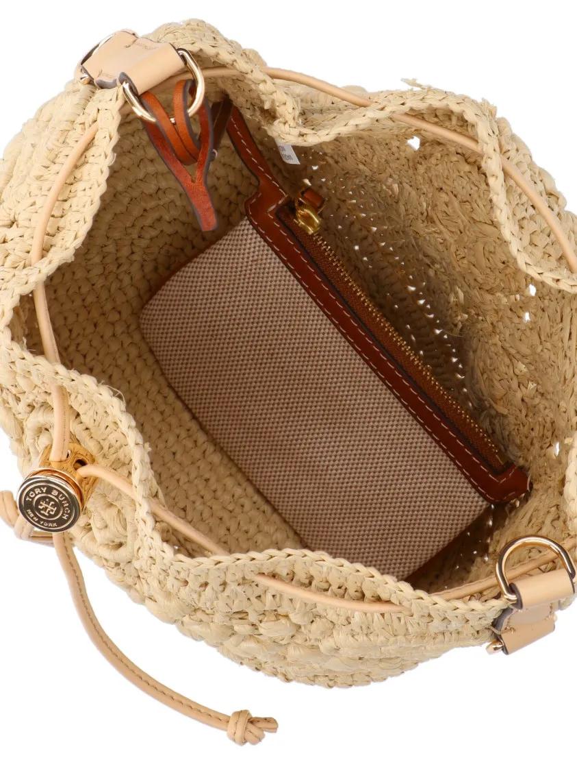 TORY BURCH Bucket bags T Monogram Medium Bucket Bag – Beige in beige