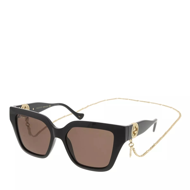 Gucci Sonnenbrille GG1023S-005 54 Sunglass Woman Injection Black-Black-Brown