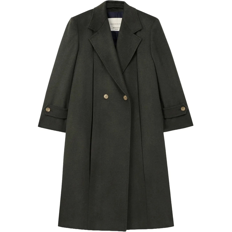 Max Mara Manteaux de tanche Smalto - Wool Drape Coat Black