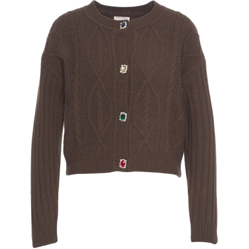 LIU JO  Cardigan with jewel buttons braun