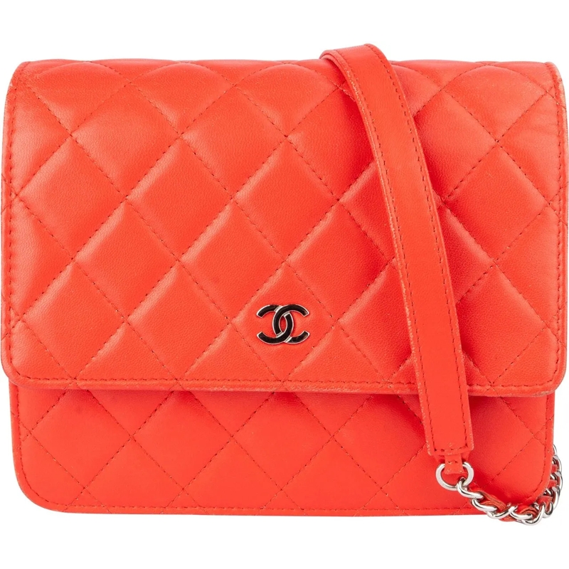 Chanel Tote Chanel Quilted Lambskin Single Flap Crossbody Bag rot