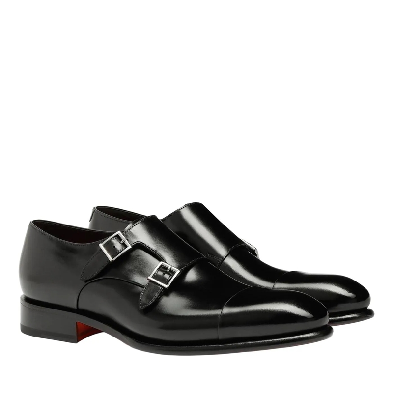 Santoni Slides Leather doublebuckle shoe weiß(Image 2)