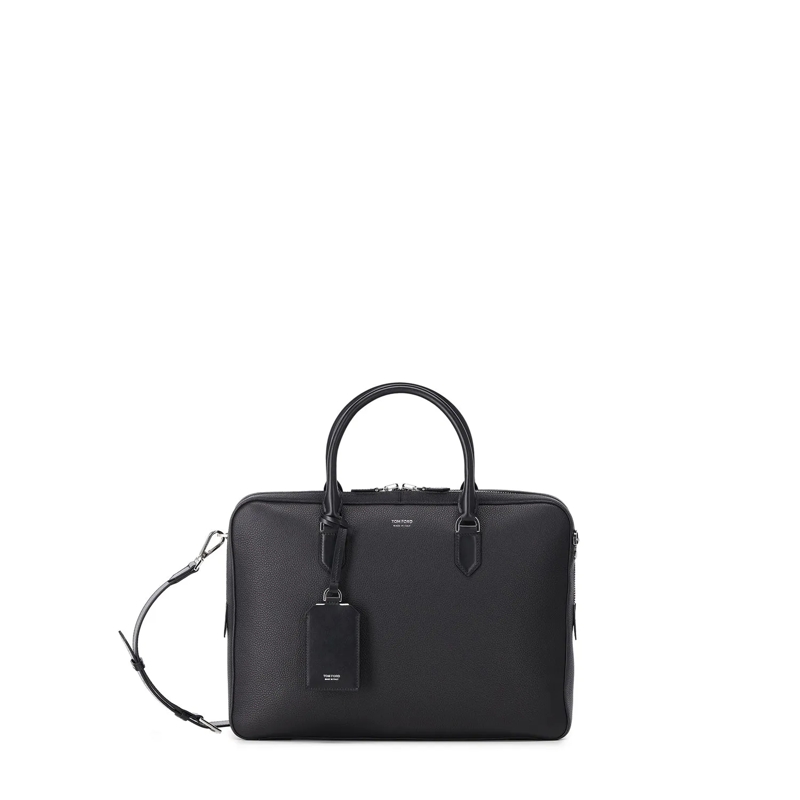 Tom Ford Sac à bandoulière Laptop-Tasche aus Leder schwarz