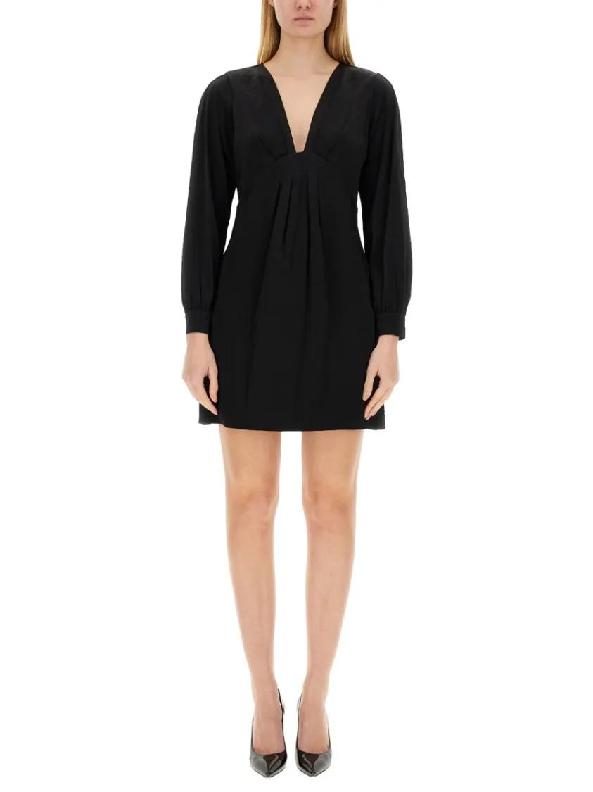 Thumbnail - Michael Kors - V-Neck Dress - Größe 2 - schwarz