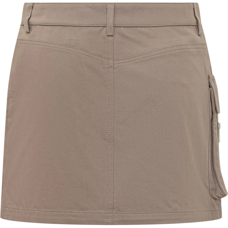Off-White Minirock Mini Skirt con Tasche e Fibbie taupe(Image 2)