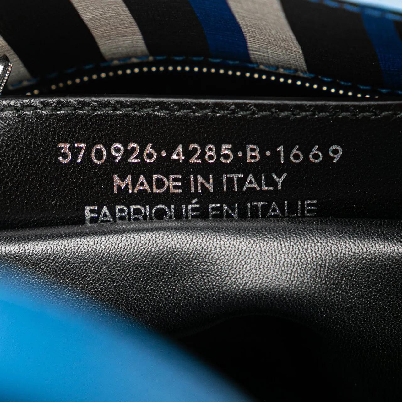 Thumbnail - Balenciaga Hobo Bags - Mini Leather Striped Papier A6 Zip Around Satchel - Gr. unisize - in Blau - für Damen