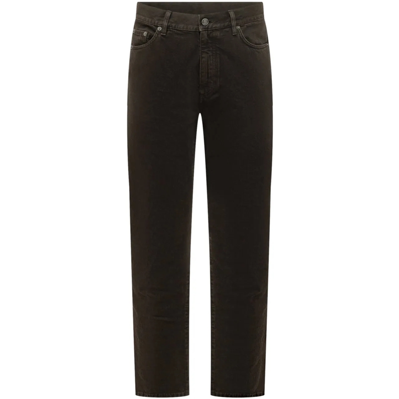 Zegna Jeans à jambe droite Pantaloni in Denim con Cinque Tasche dunkelgrau