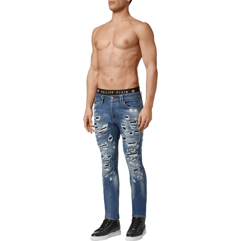 Philipp Plein Jeans mit geradem Bein Jeans Regular Fit blau(Image 4)