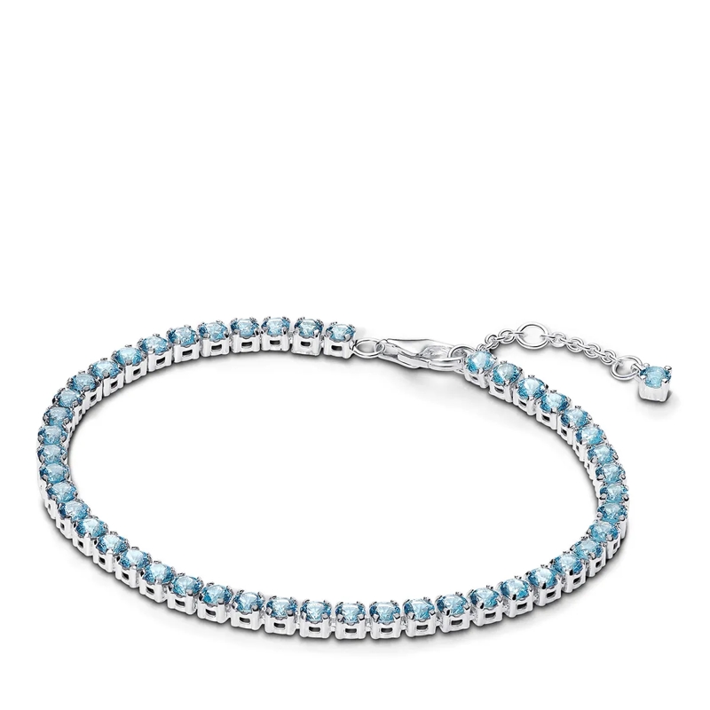 Pandora Armband Sparkling Light Blue Tennis Bracelet Sterling Silber