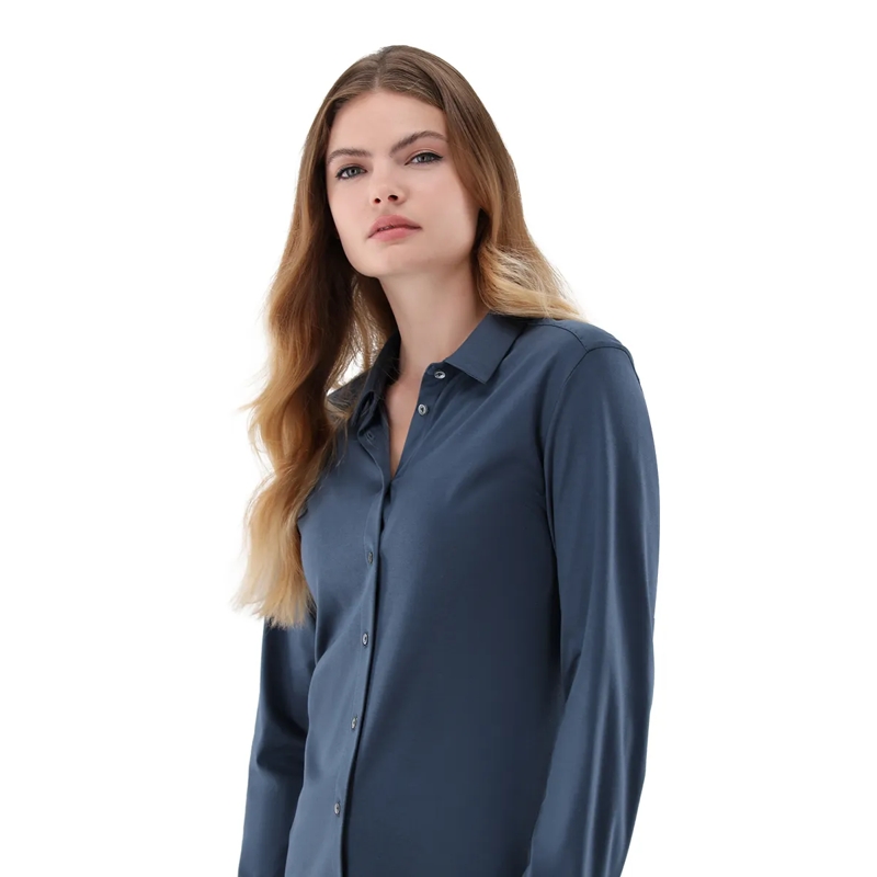 VAN LAACK Bluse Bluse Modern Fit Uni petrol (Image 22)