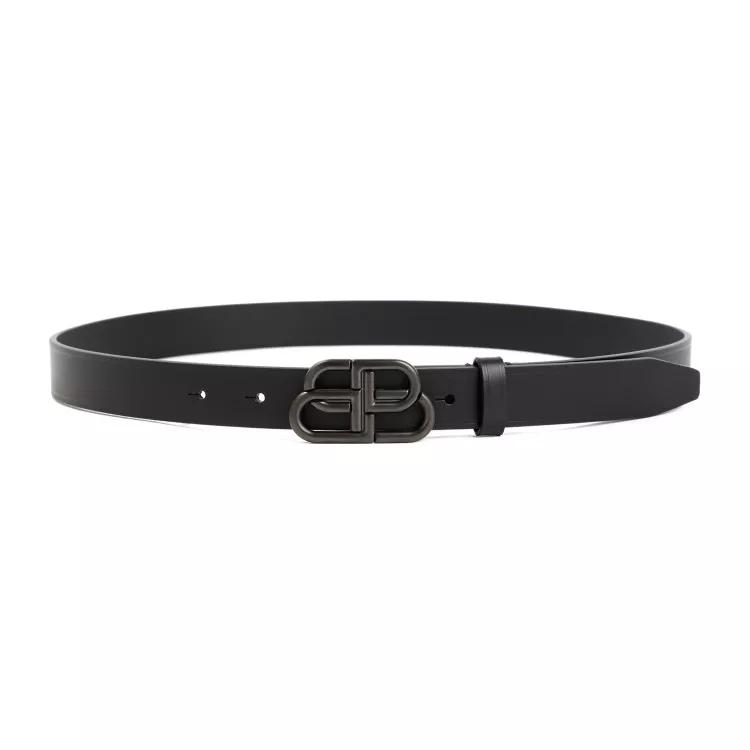 Balenciaga Gürtel - Leather Bb Belt - Gr. 70 - in Schwarz - für Damen