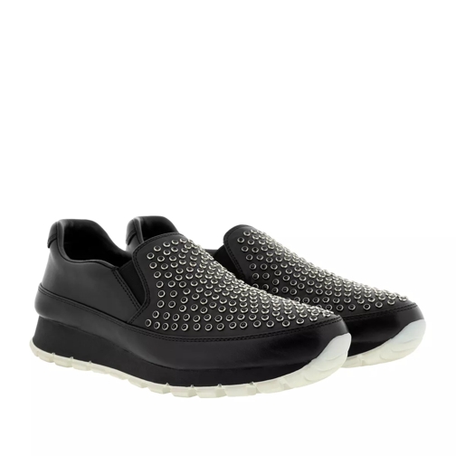 Prada Slip-On Sneaker Studded Leather Black Slip-On Sneaker