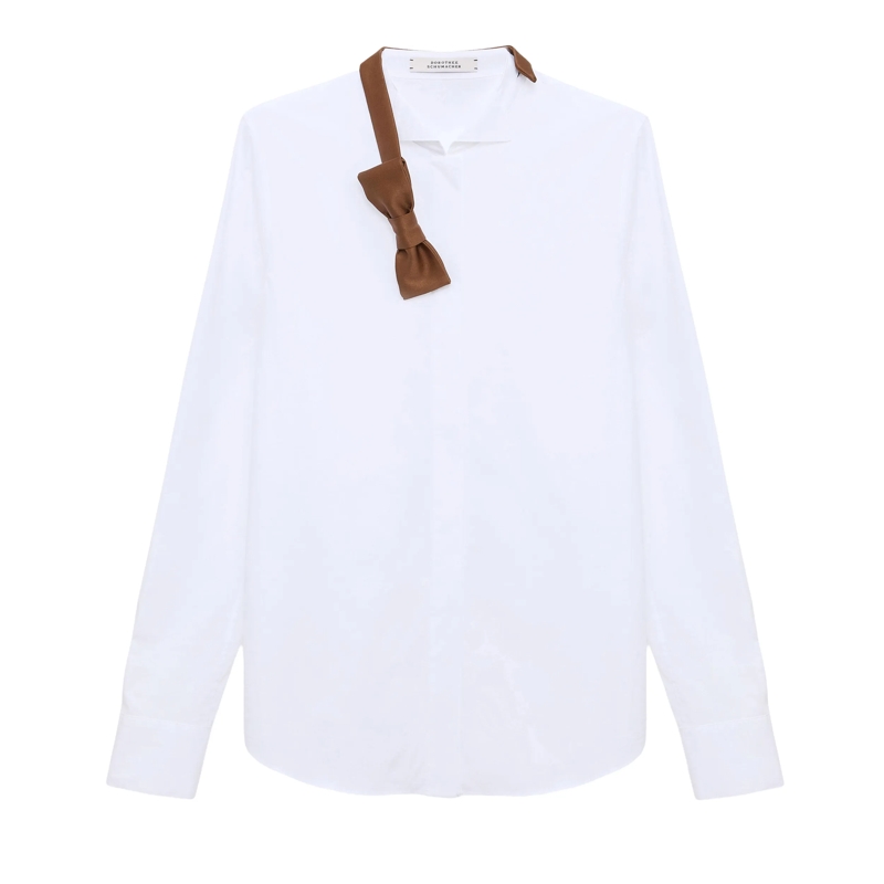Dorothee Schumacher Top PURE POWER blouse white terra