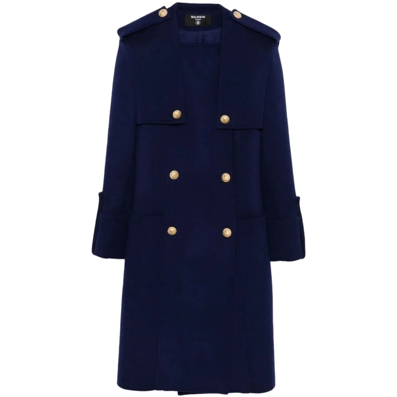 Balmain Veste de transition Coats Blue blau