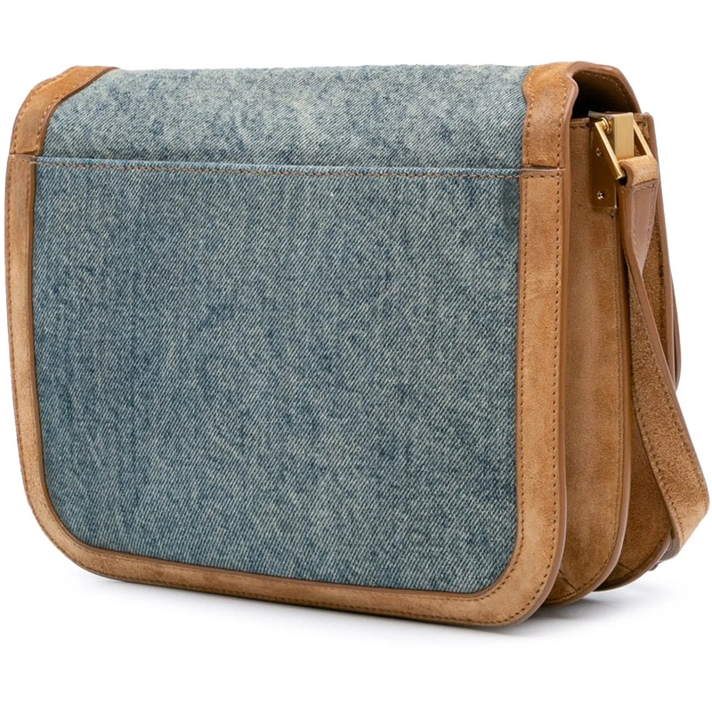 Saint Laurent Schultertasche Medium Denim Solferino Crossbody blau