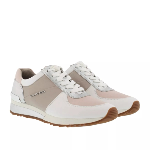 MICHAEL Michael Kors Allie Wrap Trainer Metallic Leather Cement/Soft Pink lage-top sneaker