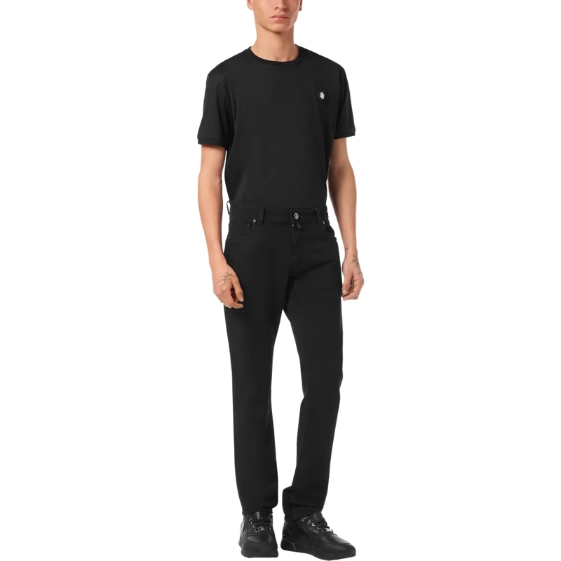 BILLIONAIRE Jeans mit geradem Bein Supergerader Schnitt schwarz(Image 3)