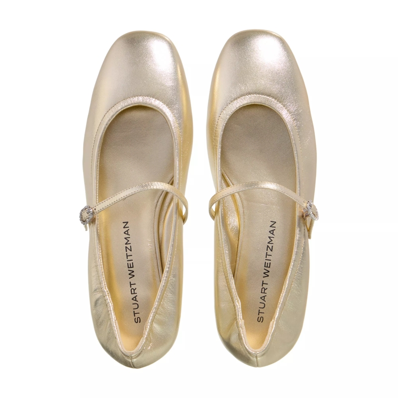 Stuart Weitzman Ballerinas Claris Ballet Flat Light Gold(Image 5)