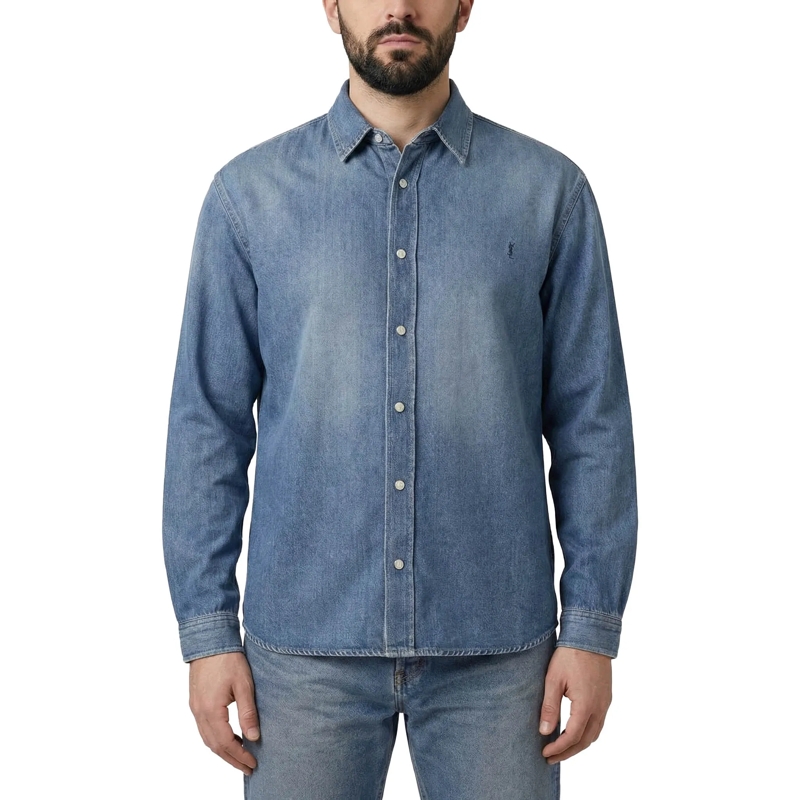 Saint Laurent Hemd Hemd aus Denim blau(Image 2)