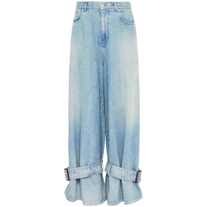 J.W.Anderson Jeans Blue Buckled Jeans Blue