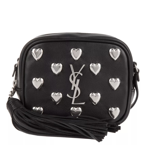 Saint Laurent YSL Monogramme Studded Pouch Crossbody Black Crossbody Bag