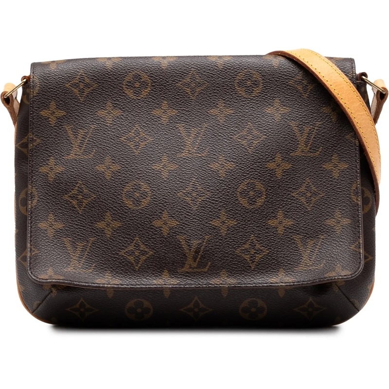 Louis Vuitton Schultertasche Monogram Musette Tango Short Strap braun