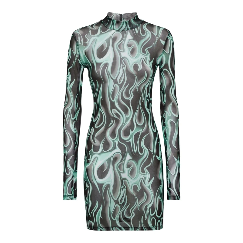 Philipp Plein Minikleid Minikleid Flame schwarz