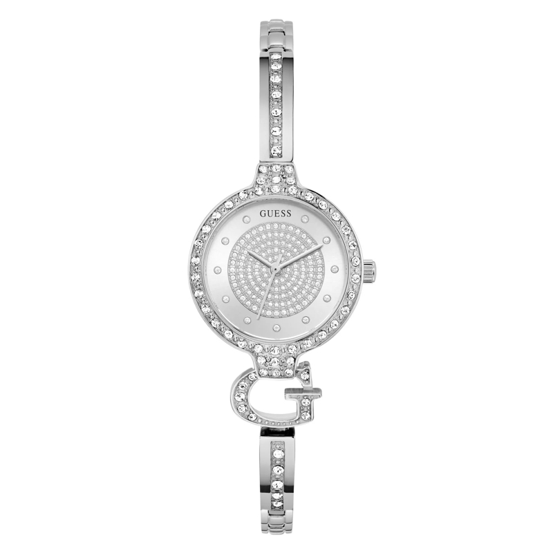 Guess Quarzuhr Quarz-Analoguhr Giselle silber