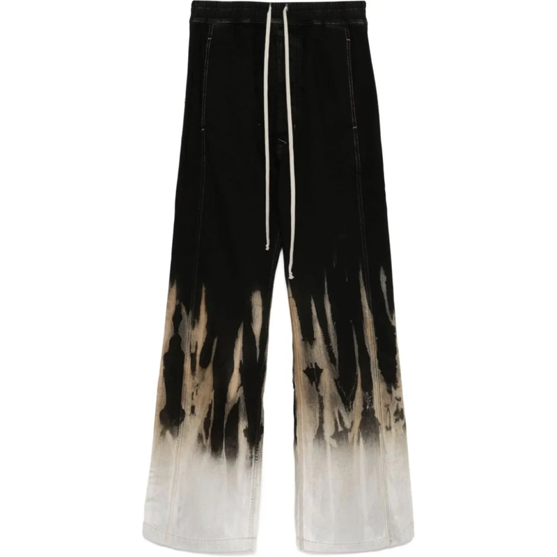 Rick Owens Slim-Fit-Jeans Denim Pusher Pants Black/terra schwarz