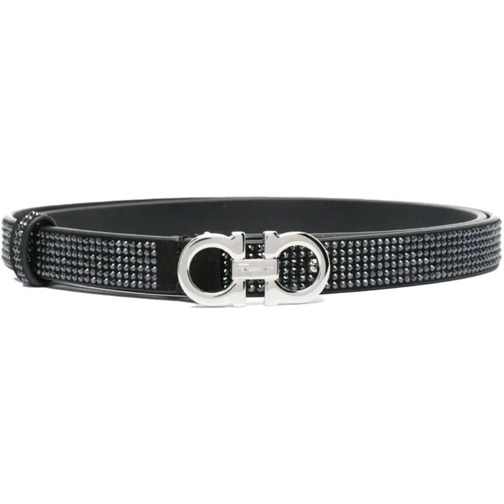 Salvatore Ferragamo Gürtel Gancini Logo Embellished Belt schwarz