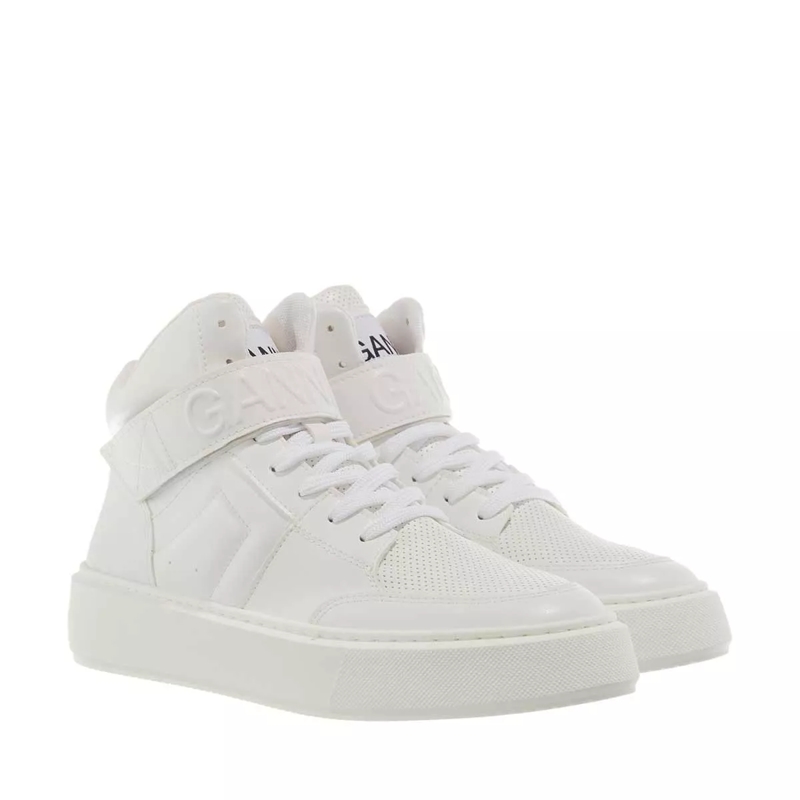 GANNI High-Top-Sneaker Sporty Mix Cupsole High Top Velcro Sneaker Egret