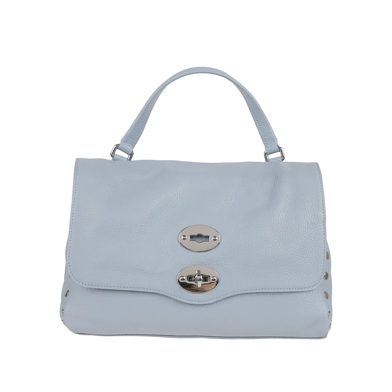 Zanellato Sac à bandoulière Structured Blue Leather Shoulder Bag Blue