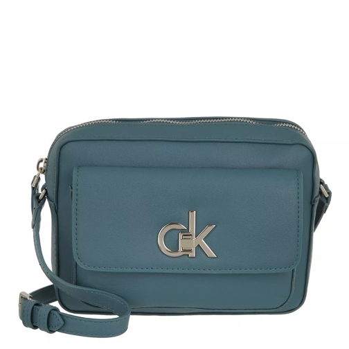 Calvin Klein Re-Lock Camera Bag With Flap Pkt Large Petrol Sac à bandoulière