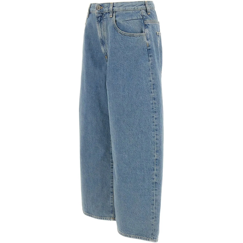 The Attico Boyfriend-Jeans Shorts Blue blau(Image 2)