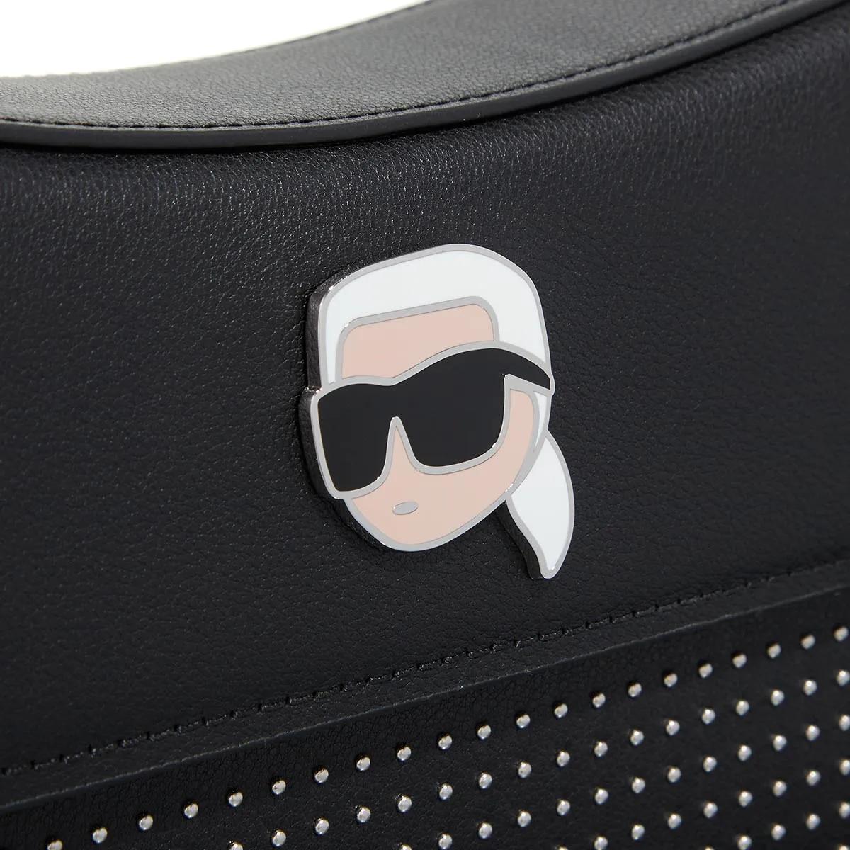 Karl Lagerfeld Crossbody bags K Ikonik 2.0 Leather Shb Studs in zwart