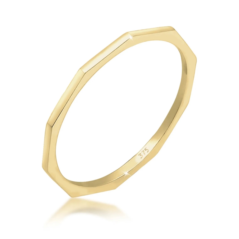 Elli Bandring Ring Bandring Geo Basic Minimal Look 375er Gelbgol gold