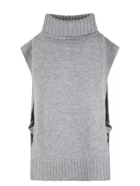 Vince - Poncho Turtleneck Sweater - Größe ONE SIZE - gray